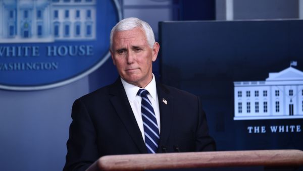 In this file photo taken on November 19, 2020 Vice President Mike Pence speaks during a White House Coronavirus Task Force press briefing in the James S. Brady Briefing Room of the White House. - US Vice President Mike Pence on January 12, 2021, told House leaders he does not support invoking the 25th Amendment process to remove Donald Trump, all but guaranteeing an imminent impeachment vote against the president. (Photo by Brendan Smialowski / AFP) - Sputnik International