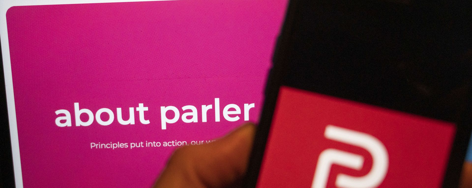 The logo of the social media platform Parler is displayed in Berlin, Jan. 10, 2021 The logo of the social media platform Parler is displayed in Berlin, Jan. 10, 2021 - Sputnik International, 1920, 08.02.2021