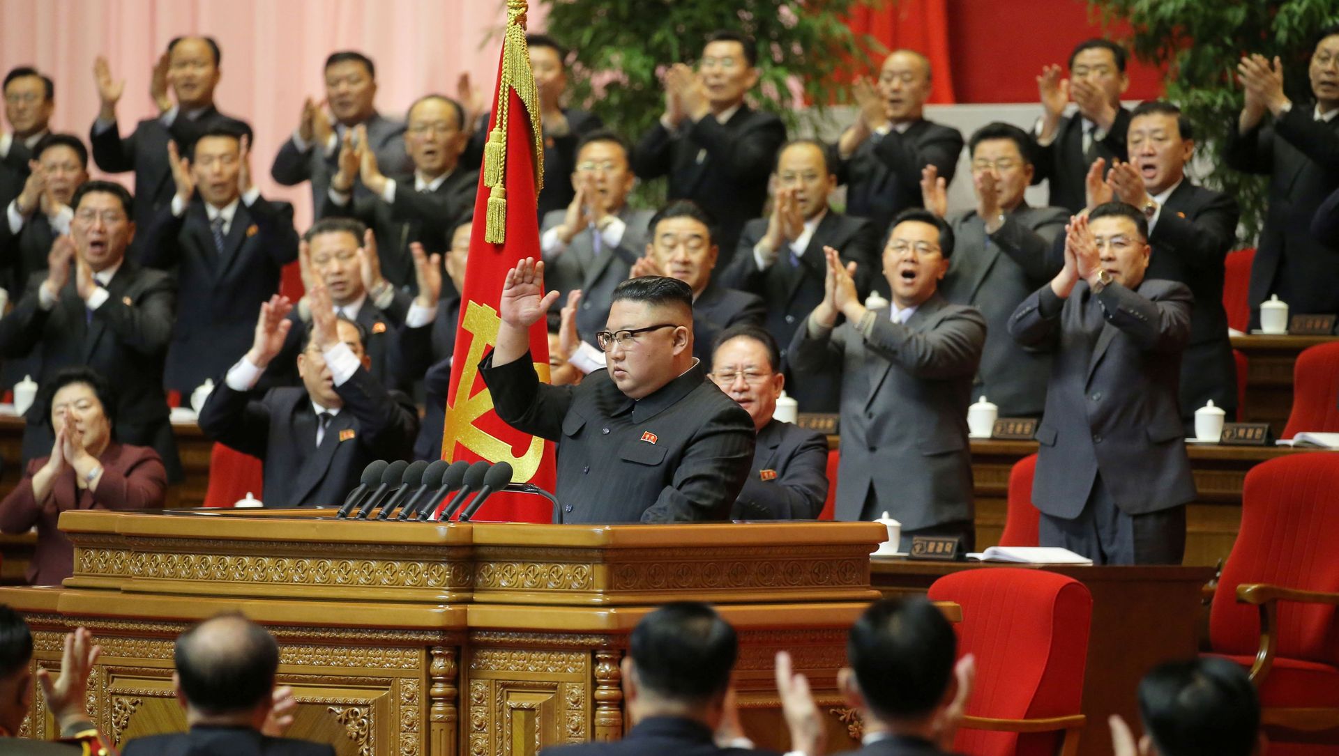 North Korean leader Kim Jong Un receives applause during the 8th Congress of the Workers' Party in Pyongyang, North Korea, in this photo supplied by North Korea's Central News Agency (KCNA) on 13 January 2021 North Korean leader Kim Jong Un receives applause during the 8th Congress of the Workers' Party in Pyongyang, North Korea, in this photo supplied by North Korea's Central News Agency (KCNA) on 13 January 2021 - Sputnik International, 1920, 01.02.2021
