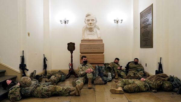 National Guard members gather at the U.S. Capitol in Washington National Guard members gather at the U.S. Capitol in Washington - Sputnik International