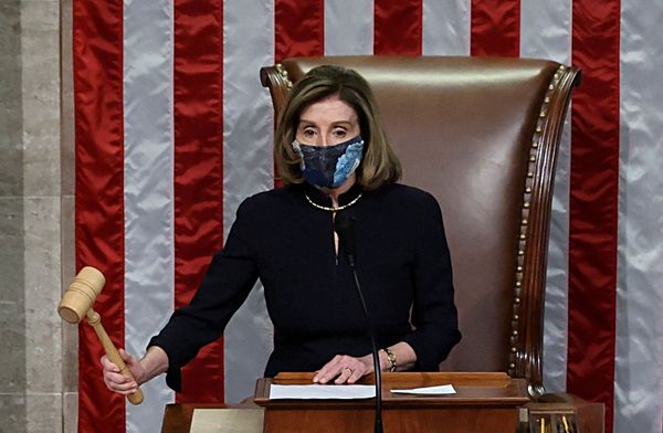 U.S. House Speaker Nancy Pelosi presides over the vote to impeach President Donald Trump for a second time, a week after his supporters stormed the Capitol building, on the floor of the House of Representatives in Washington, 13 January 2021. U.S. House Speaker Nancy Pelosi presides over the vote to impeach President Donald Trump for a second time, a week after his supporters stormed the Capitol building, on the floor of the House of Representatives in Washington, 13 January 2021. - Sputnik International