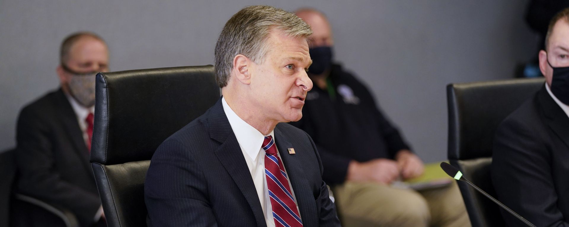 FBI Director Christopher Wray speaks at the FEMA headquarters, Thursday, Jan. 14, 2021, in Washington.  - Sputnik International, 1920, 14.07.2023