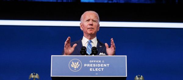 U.S. President-elect Joe Biden delivers remarks during a televised speech on the current economic and health crises at The Queen Theatre in Wilmington, Delaware, U.S., January 14, 2021 - Sputnik International