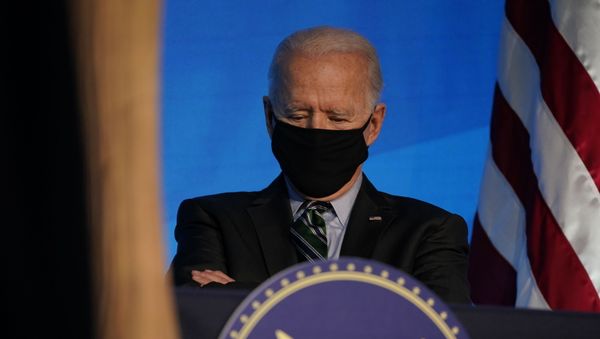 President-elect Joe Biden listens during an event at The Queen theater, Saturday, Jan. 16, 2021, in Wilmington, Del - Sputnik International