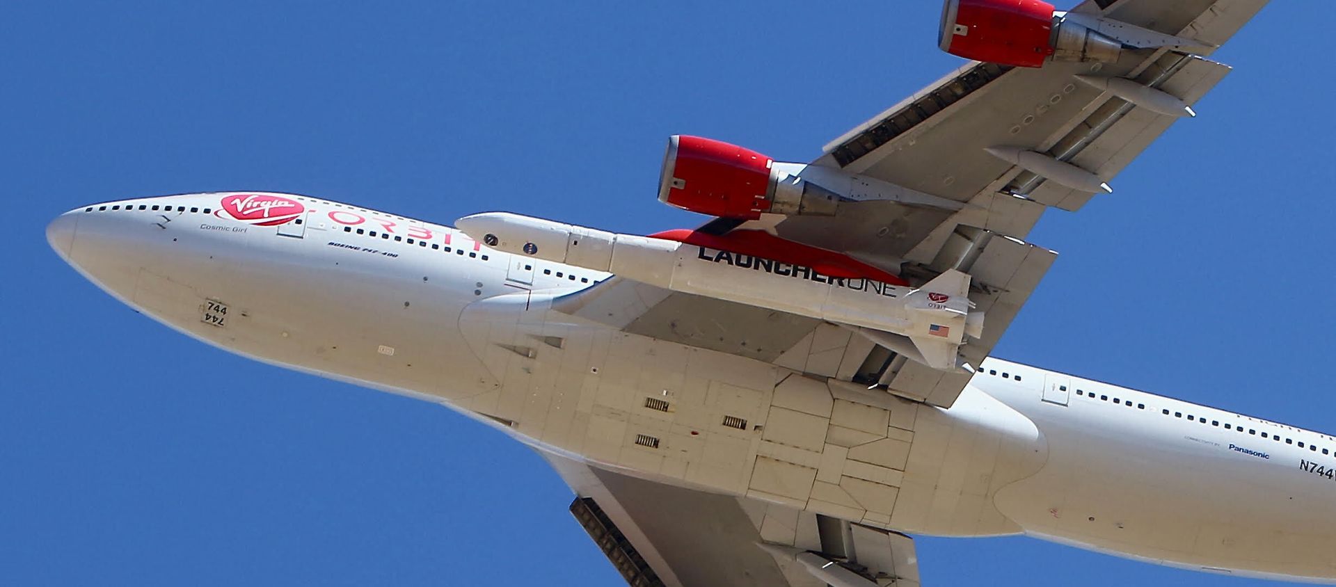 Virgin Orbit Boeing 747-400 rocket launch platform, named Cosmic Girl, takes off from Mojave Air and Space Port, Mojave (MHV) on its second orbital launch demonstration in the Mojave Desert, north of Los Angeles.  - Sputnik International, 1920, 30.06.2021
