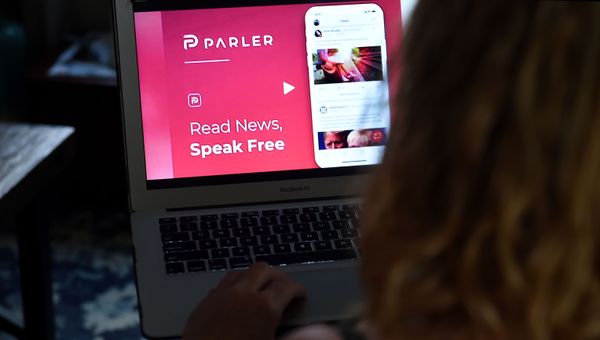 This illustration shows the social media website from Parler displayed on a computer screen in Arlington, Virginia on 2 July 2020 - Sputnik International