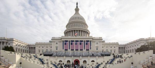 Preparations are made prior to a dress rehearsal ahead of the 59th Inaugural Ceremonies on the West Front at the U.S. Capitol on January 18, 2021 in Washington, DC - Sputnik International