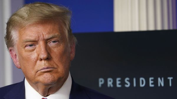 In this Friday, Nov. 20, 2020, file photo, President Donald Trump listens during an event in the briefing room of the White House in Washington. - Sputnik International