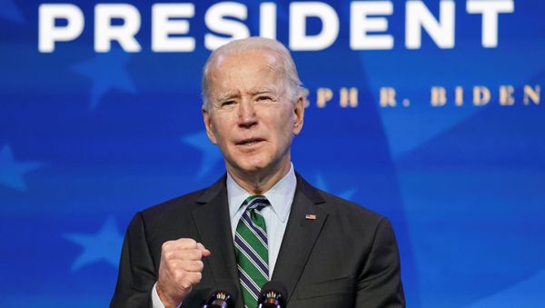 U.S. President-elect Joe Biden delivers remarks at a coronavirus disease (COVID-19) memorial event at the Lincoln Memorial in Washington, U.S. January 19, 2021. REUTERS/Tom Brenner/File Photo U.S. President-elect Joe Biden delivers remarks at a coronavirus disease (COVID-19) memorial event at the Lincoln Memorial in Washington, U.S. January 19, 2021. REUTERS/Tom Brenner/File Photo - Sputnik International