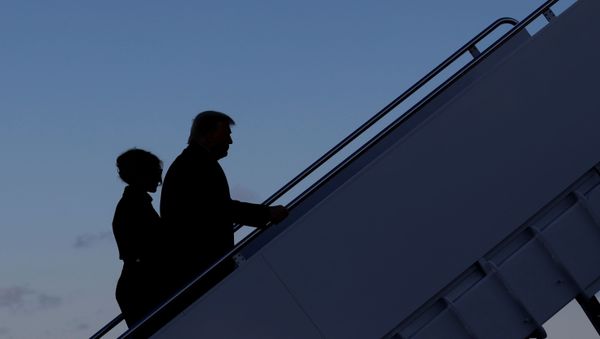 U.S. President Donald Trump departs next to first lady Melania Trump from the Joint Base Andrews, Maryland, U.S., January 20, 2021. U.S. President Donald Trump departs next to first lady Melania Trump from the Joint Base Andrews, Maryland, U.S., January 20, 2021. - Sputnik International