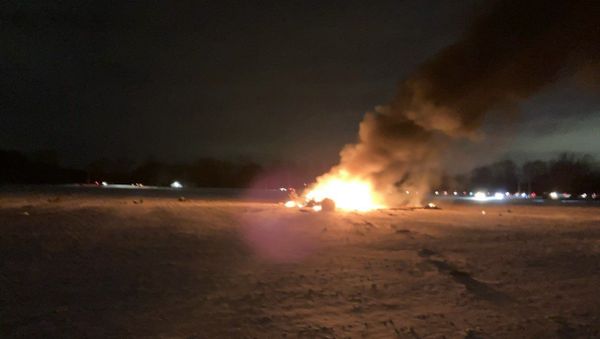 Military helicopter crashes in Mendon, New York on January 20, 2020 - Sputnik International