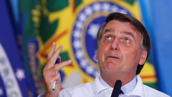 Brazil's President Jair Bolsonaro speaks during a ceremony at the Planalto Palace in Brasilia, Brazil January 12, 2021. - Sputnik International