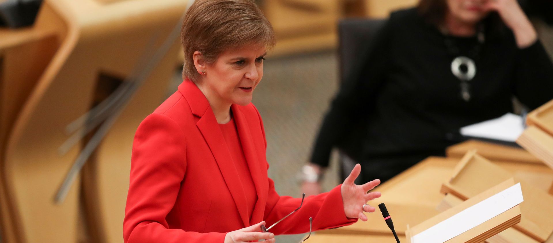 Scottish First Minister Nicola Sturgeon speaks at the Parliament in Edinburgh - Sputnik International, 1920, 24.01.2021