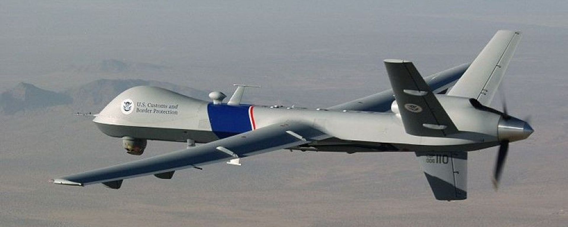 A General Atomics MQ-9 Reaper drone operated by US Customs and Border Protection - Sputnik International, 1920, 15.03.2023