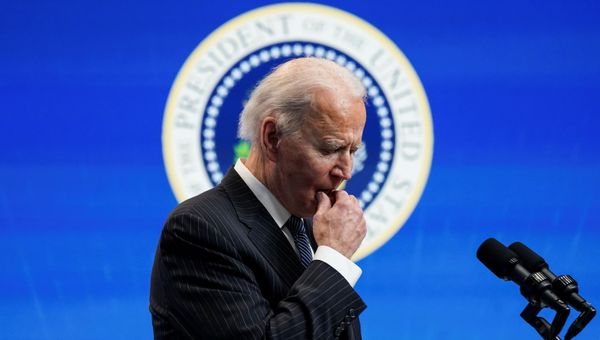 US President Joe Biden pauses as he speaks about his administration's plans to strengthen American manufacturing during a brief appearance in the South Court Auditorium at the White House in Washington, DC, 25 January 2021 US President Joe Biden pauses as he speaks about his administration's plans to strengthen American manufacturing during a brief appearance in the South Court Auditorium at the White House in Washington, DC, 25 January 2021 - Sputnik International