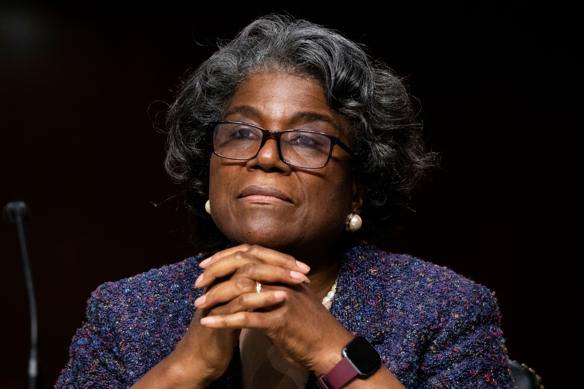 Linda Thomas-Greenfield attends the Senate Foreign Relations Committee hearing on her nomination to be the United States Ambassador to the United Nations on Capitol Hill in Washington, D.C., U.S., January 27, 2021. Michael Reynolds/Pool via REUTERS - Sputnik International, 1920, 14.12.2021
