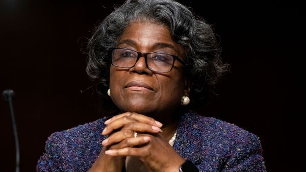 Linda Thomas-Greenfield attends the Senate Foreign Relations Committee hearing on her nomination to be the United States Ambassador to the United Nations on Capitol Hill in Washington, D.C., U.S., January 27, 2021. Michael Reynolds/Pool via REUTERS - Sputnik International