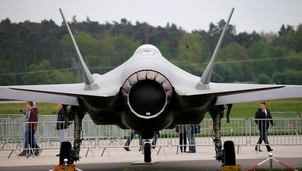  A Lockheed Martin F-35 aircraft is seen at the ILA Air Show in Berlin, Germany, April 25, 2018. - Sputnik International