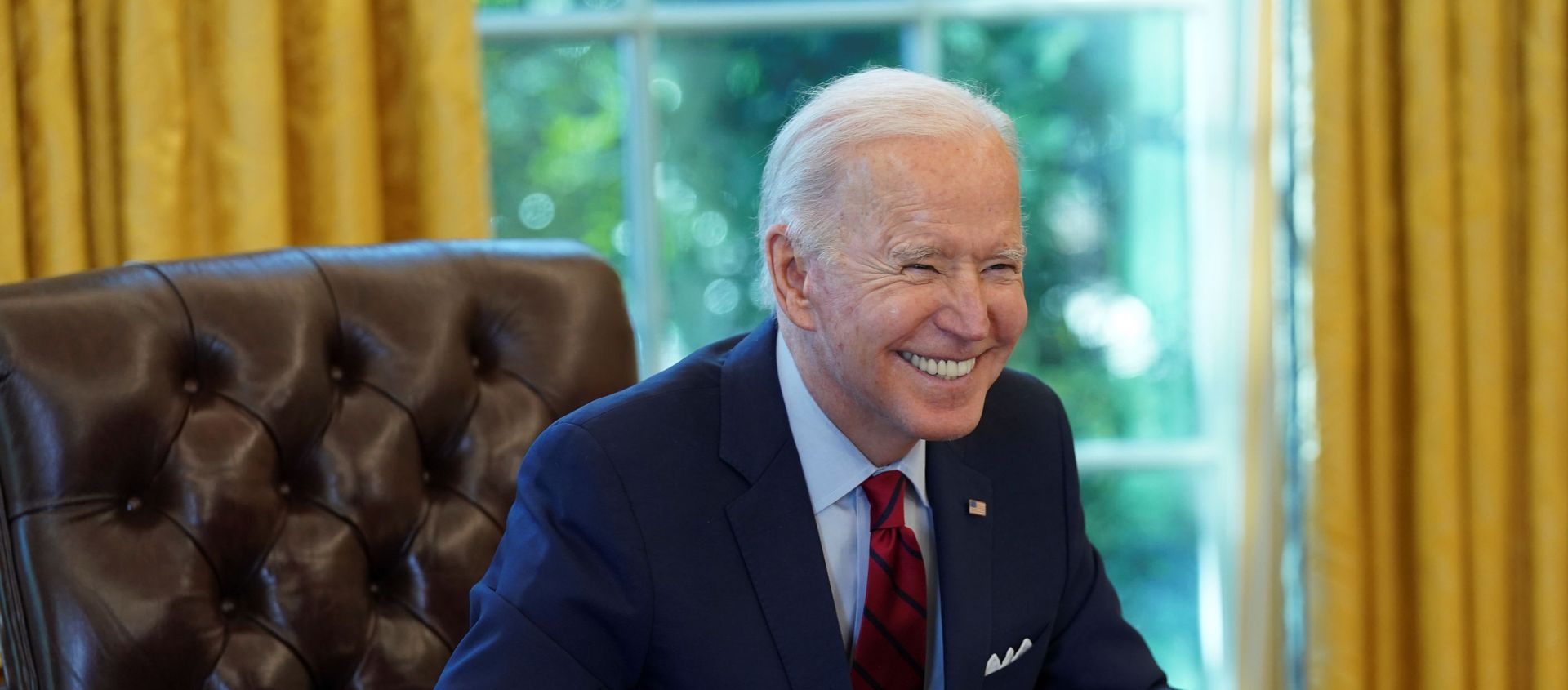 U.S. President Joe Biden smiles after signing executive orders strengthening access to affordable healthcare at the White House in Washington, U.S., January 28, 2021 U.S. President Joe Biden smiles after signing executive orders strengthening access to affordable healthcare at the White House in Washington, U.S., January 28, 2021 - Sputnik International, 1920, 12.02.2021