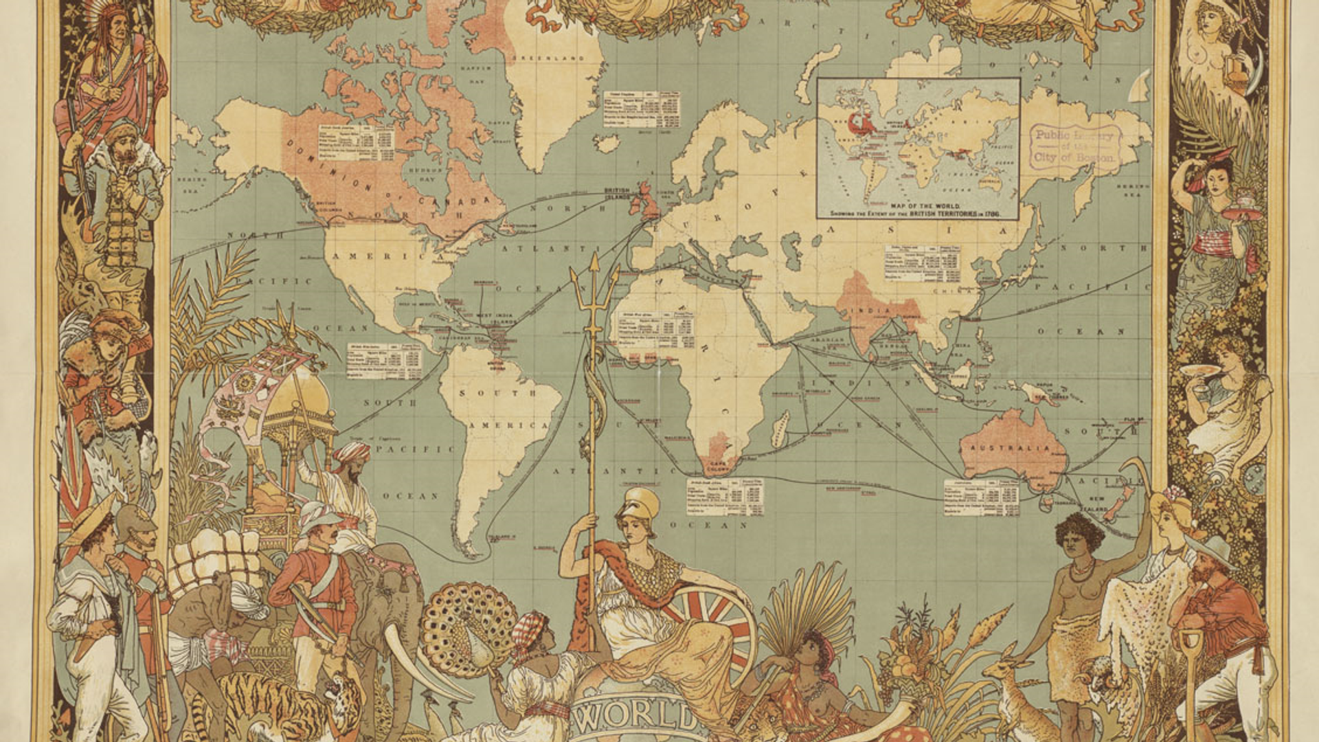Imperial Federation, map of the world showing the extent of the British Empire in 1886 Imperial Federation, map of the world showing the extent of the British Empire in 1886 - Sputnik International, 1920, 01.02.2021