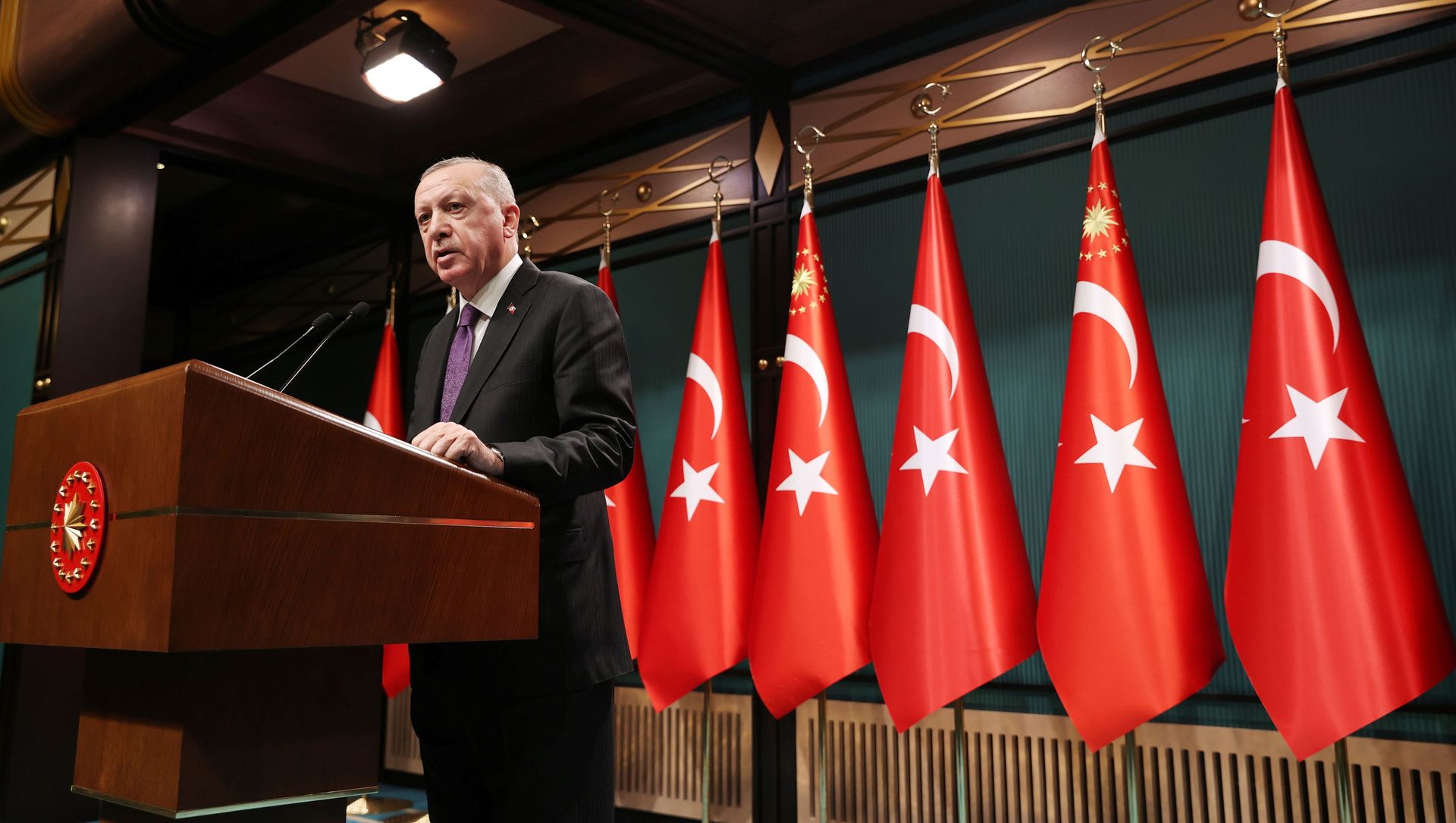 Turkish President Tayyip Erdogan speaks during a news conference following a cabinet meeting in Ankara, Turkey February 1, 2021. Turkish President Tayyip Erdogan speaks during a news conference following a cabinet meeting in Ankara, Turkey February 1, 2021. - Sputnik International, 1920, 01.03.2021