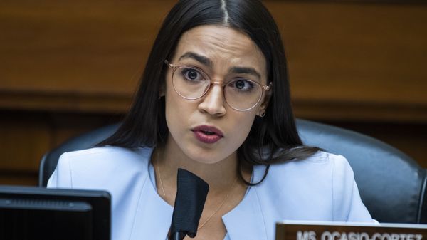 Rep. Alexandria Ocasio-Cortez, D-N.Y., questions Postmaster General Louis DeJoy during a House Oversight and Reform Committee hearing on the Postal Service on Capitol Hill, Monday, Aug. 24, 2020 - Sputnik International