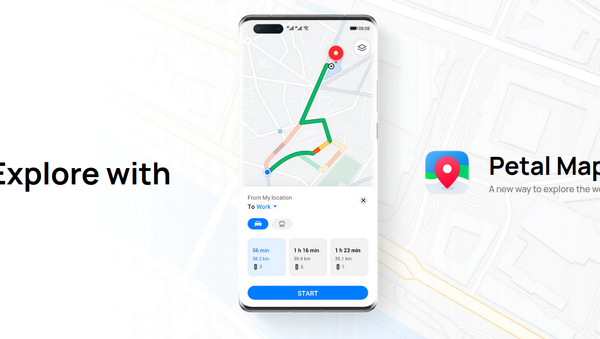 Screenshot of Huawei's Petal Maps Website - Sputnik International