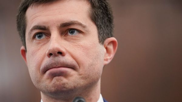 Pete Buttigieg, U.S. secretary of transportation nominee for U.S. President Joe Biden, speaks during a Senate Commerce, Science and Transportation Committee confirmation hearing in Washington, DC, U.S., January 21, 2021.  Stefani Reynolds/Pool via REUTERS - Sputnik International