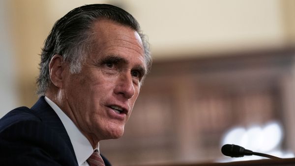 FILE PHOTO: Senator Mitt Romney, R-UT, asks Antony J. Blinken, of New York, a question during his confirmation hearing to be Secretary of State before the U.S. Senate Foreign Relations Committee at the U.S. Capitol in Washington, DC, U.S. January 19, 2021 - Sputnik International