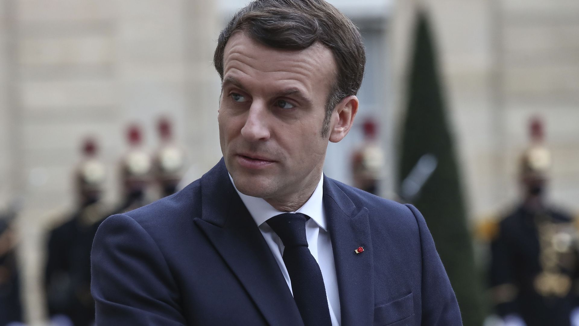 France's President Emmanuel Macron talks to the media with Moldova's President Maia Sandu prior to a working lunch at the Elysee Palace in Paris, Thursday, Feb. 4, 2021. Moldova's President Maia Sandu is in Paris for bilateral talks with France's President Emmanuel Macron. France's President Emmanuel Macron talks to the media with Moldova's President Maia Sandu prior to a working lunch at the Elysee Palace in Paris, Thursday, Feb. 4, 2021. Moldova's President Maia Sandu is in Paris for bilateral talks with France's President Emmanuel Macron. - Sputnik International, 1920, 12.05.2021