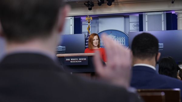White House press secretary Jen Psaki speaks with reporters in the James Brady Press Briefing Room at the White House, Thursday, Feb. 5, 2021, in Washington. - Sputnik International
