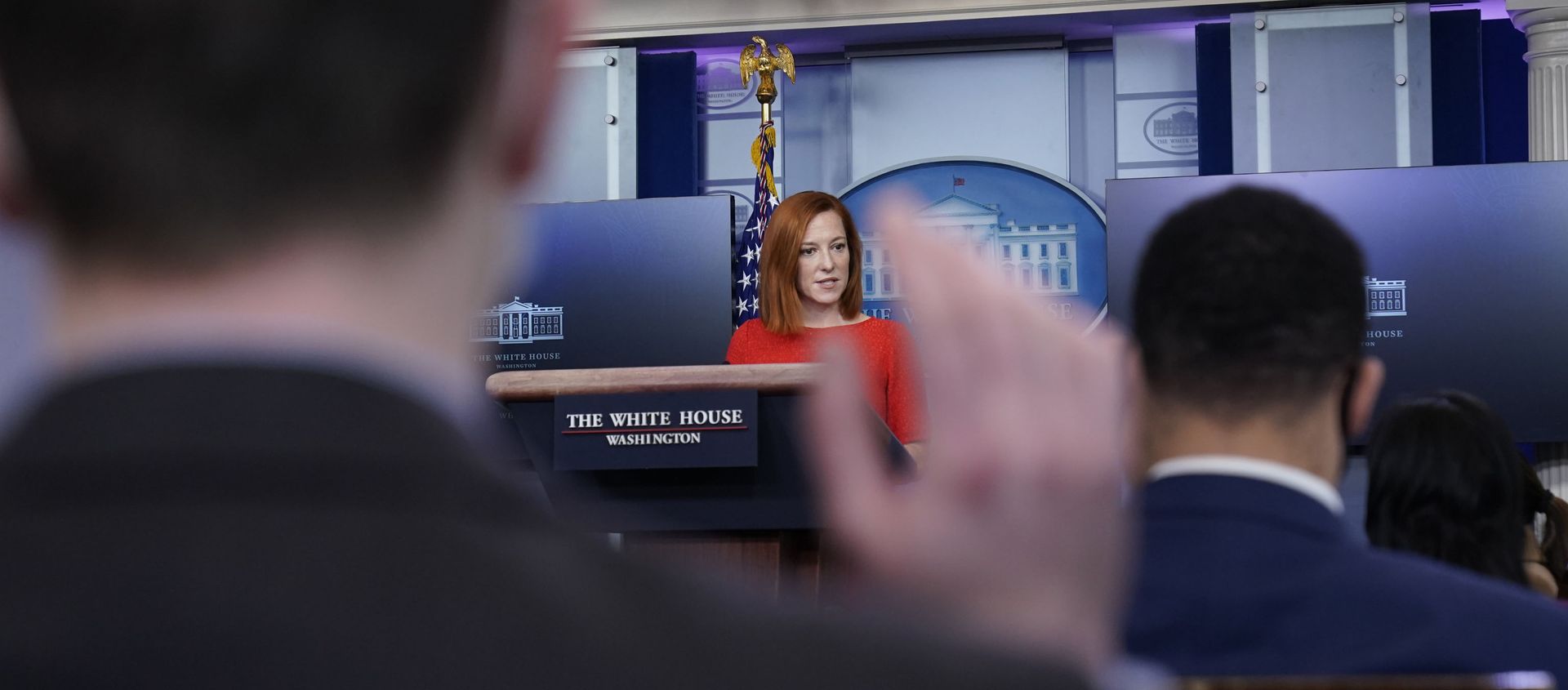 White House press secretary Jen Psaki speaks with reporters in the James Brady Press Briefing Room at the White House, Thursday, Feb. 5, 2021, in Washington. - Sputnik International, 1920, 05.02.2021