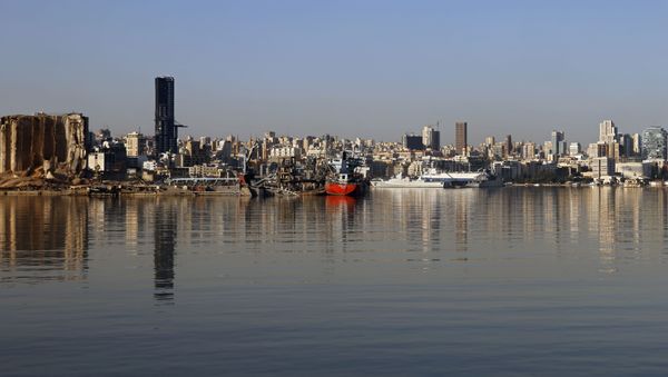 A pictured shows the destruction at Beirut's port on October 26, 2020 following the August 4 massive chemical explosion at the site which that caused severe damage across swathes of the Lebanese capital. - Sputnik International