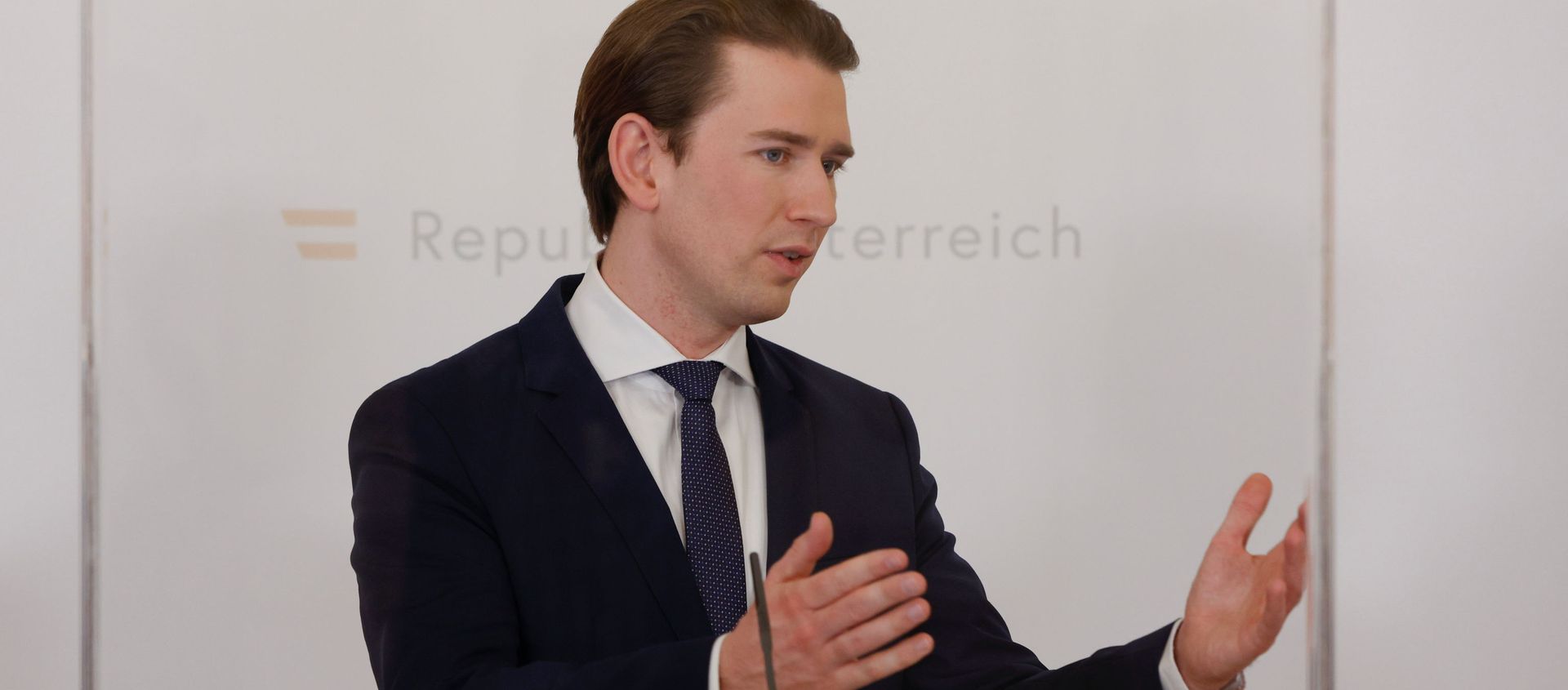 Austrian Chancellor Sebastian Kurz addresses the media, as the spread of the coronavirus disease (COVID-19) continues, in Vienna, Austria February 1, 2021. - Sputnik International, 1920