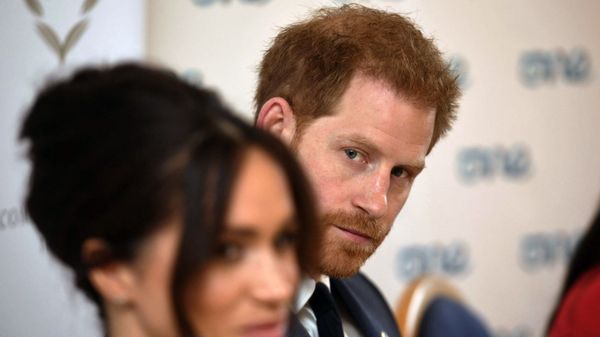 Britain's Prince Harry and Meghan Duchess of Sussex attend a roundtable discussion on gender equality at Windsor Castle in Windsor, England, Friday Oct. 25, 2019. - Sputnik International