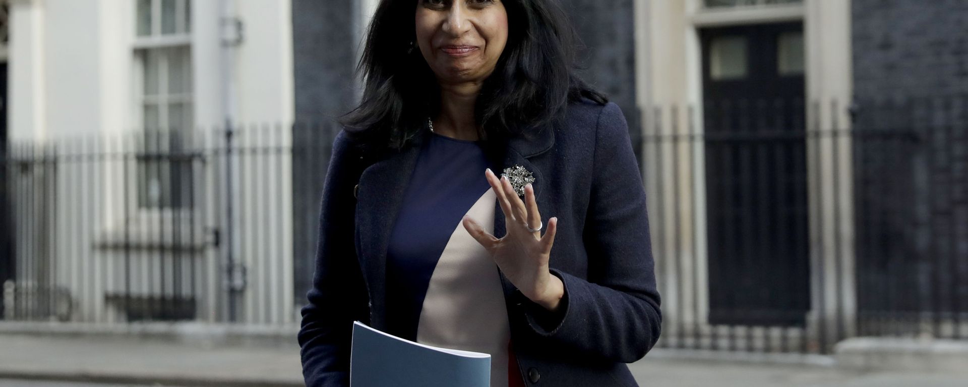 Suella Braverman the Attorney General for England and Wales, walks from Downing Street to attend a cabinet meeting at the Foreign and Commonwealth Office in London, Tuesday, Sept. 22, 2020 Suella Braverman the Attorney General for England and Wales, walks from Downing Street to attend a cabinet meeting at the Foreign and Commonwealth Office in London, Tuesday, Sept. 22, 2020 - Sputnik International, 1920, 19.10.2022