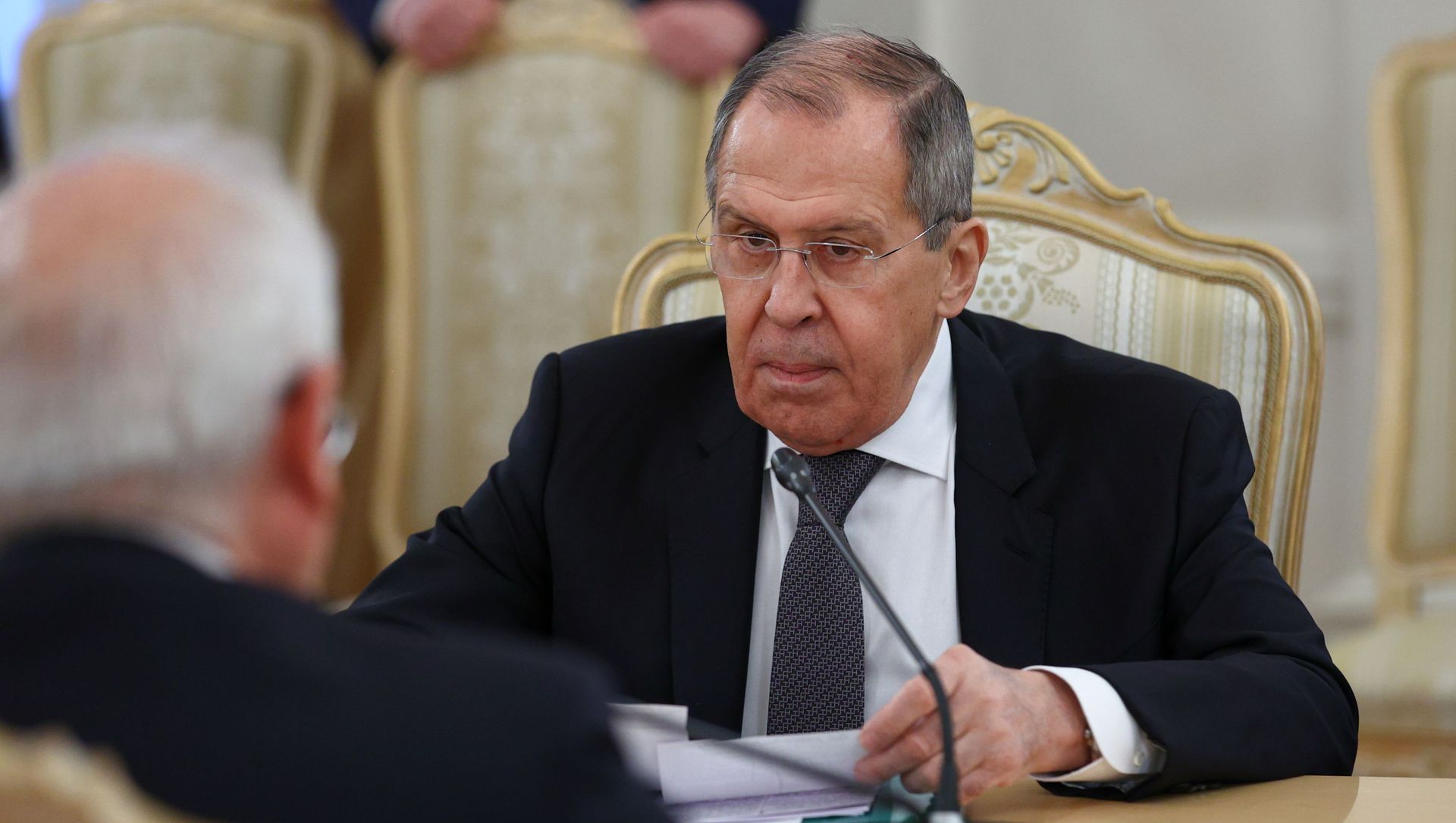 Russia's Foreign Minister Sergei Lavrov attends a meeting with European Union's foreign policy chief Josep Borrell in Moscow, Russia February 5, 2021. Russia's Foreign Minister Sergei Lavrov attends a meeting with European Union's foreign policy chief Josep Borrell in Moscow, Russia February 5, 2021. - Sputnik International, 1920, 24.02.2021