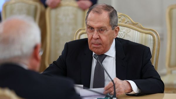 Russia's Foreign Minister Sergei Lavrov attends a meeting with European Union's foreign policy chief Josep Borrell in Moscow, Russia February 5, 2021. - Sputnik International