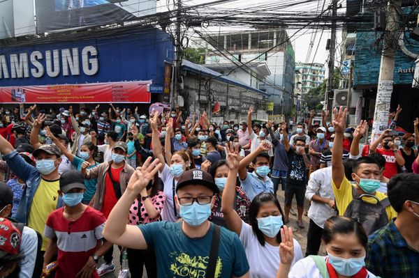 Thousands Rally Against Military Coup in Myanmar Thousands Rally Against Military Coup in Myanmar - Sputnik International