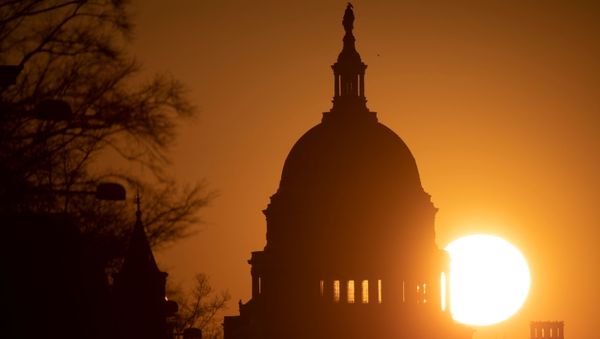 The sun rises over the U.S. Capitol ahead of former U.S. President Donald Trump?s second impeachment trial in Washington, U.S., February 8, 2021 - Sputnik International