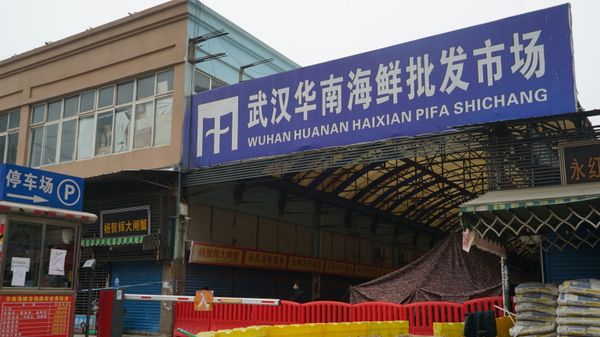 The Wuhan Huanan Wholesale Seafood Market, where a number of people related to the market fell ill with a virus, sits closed in Wuhan, China, Tuesday, Jan. 21, 2020. - Sputnik International