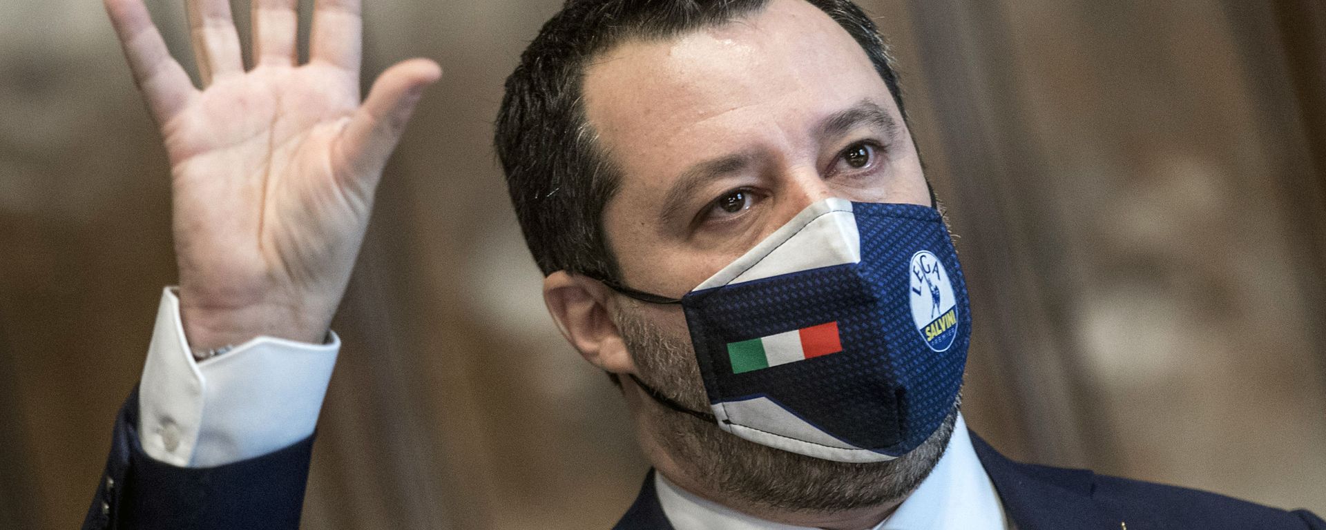 The League's Matteo Salvini addresses the media after meeting with Mario Draghi, at the Chamber of Deputies in Rome, Saturday, Feb. 6, 2021 The League's Matteo Salvini addresses the media after meeting with Mario Draghi, at the Chamber of Deputies in Rome, Saturday, Feb. 6, 2021 - Sputnik International, 1920, 10.02.2021