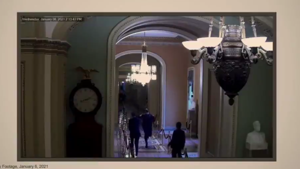 This new impeachment trial video footage shows Officer Eugene Goodman saving Mitt Romney’s life: - Sputnik International