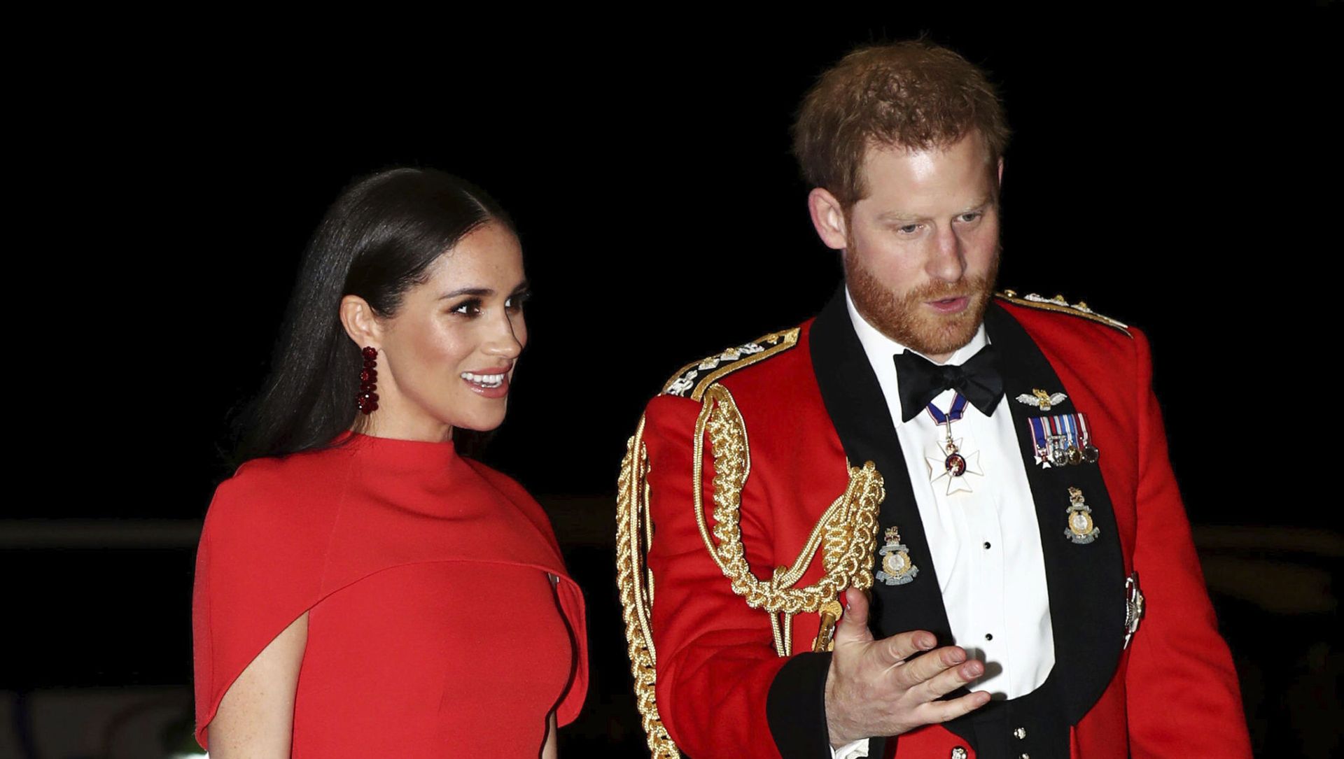 Britain's Prince Harry and Meghan, Duchess of Sussex arrive at the Royal Albert Hall in London, Saturday March 7, 2020, to attend the Mountbatten Festival of Music Britain's Prince Harry and Meghan, Duchess of Sussex arrive at the Royal Albert Hall in London, Saturday March 7, 2020, to attend the Mountbatten Festival of Music - Sputnik International, 1920, 16.02.2021