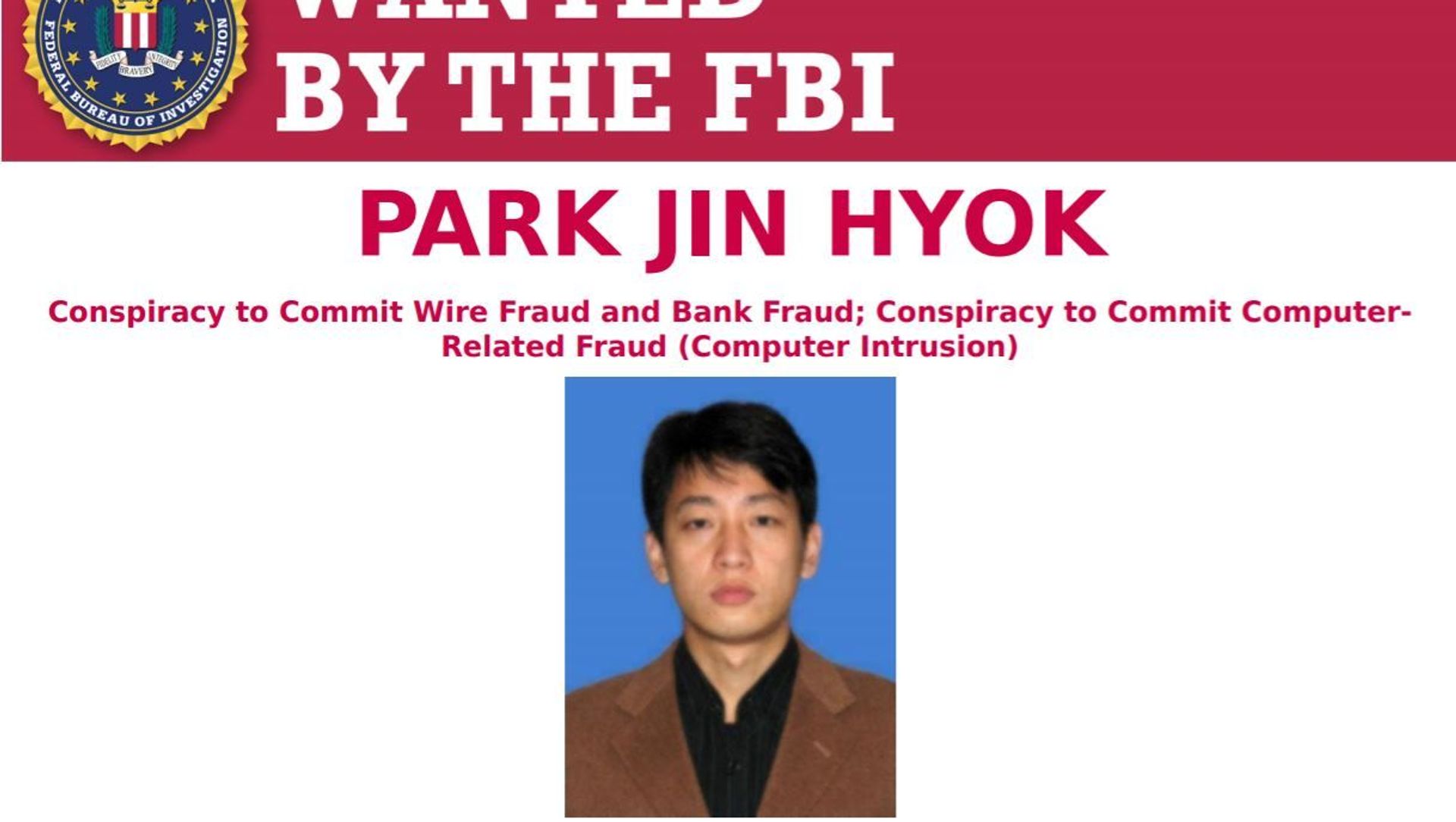 FBI wanted poster for suspected North Korean hacker Park Jin Hyok FBI wanted poster for suspected North Korean hacker Park Jin Hyok - Sputnik International, 1920, 18.02.2021