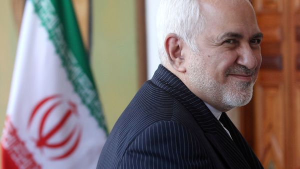 Iran's Foreign Minister Mohammad Javad Zarif reacts after a meeting with Venezuela's Foreign Minister Jorge Arreaza at the Foreign Ministry headquarters in Caracas, Venezuela, November 5, 2020 - Sputnik International