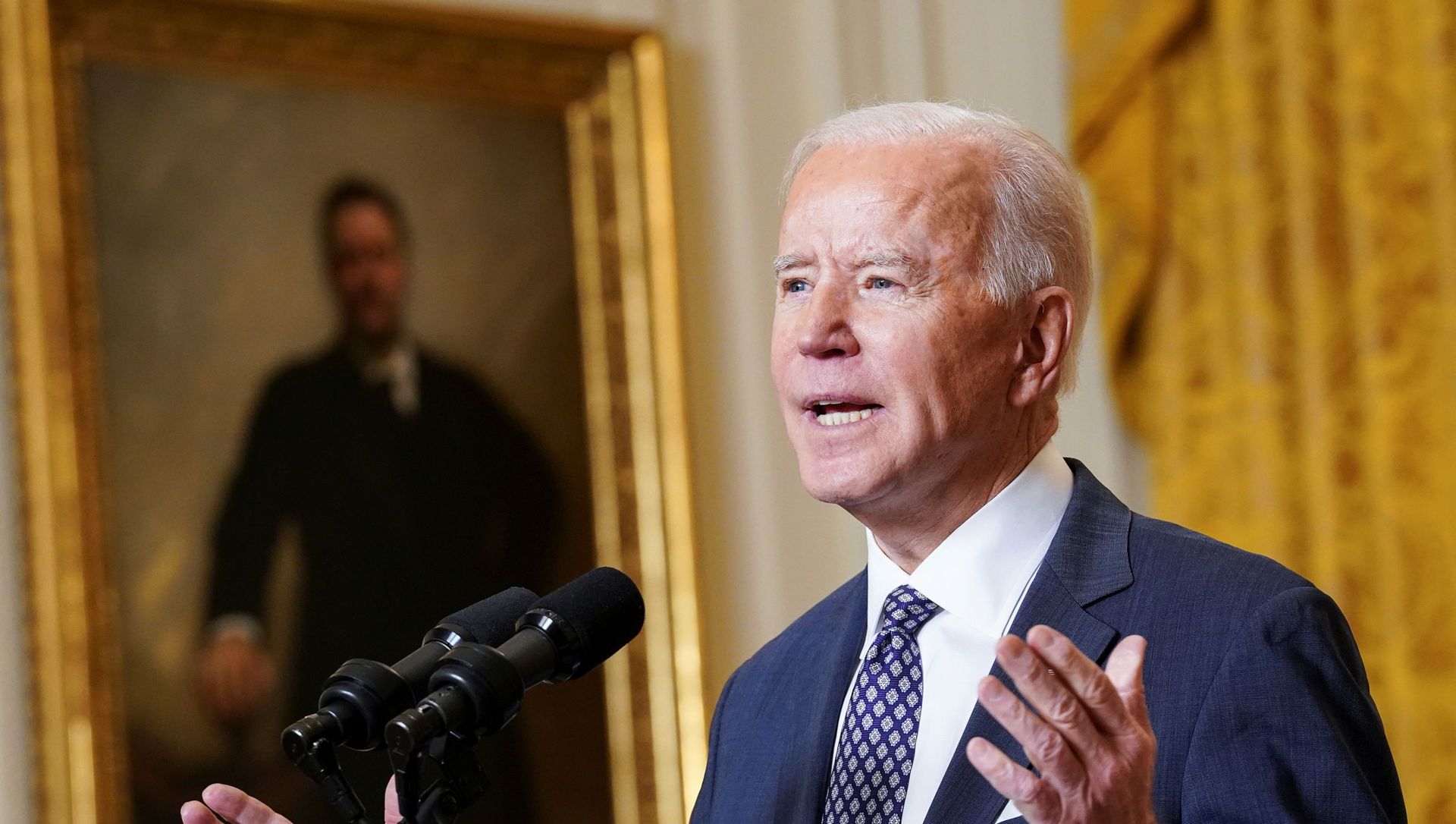 U.S. President Joe Biden delivers remarks as he takes part in a Munich Security Conference virtual event from the East Room at the White House in Washington, U.S., February 19, 2021. U.S. President Joe Biden delivers remarks as he takes part in a Munich Security Conference virtual event from the East Room at the White House in Washington, U.S., February 19, 2021. - Sputnik International, 1920, 19.02.2021
