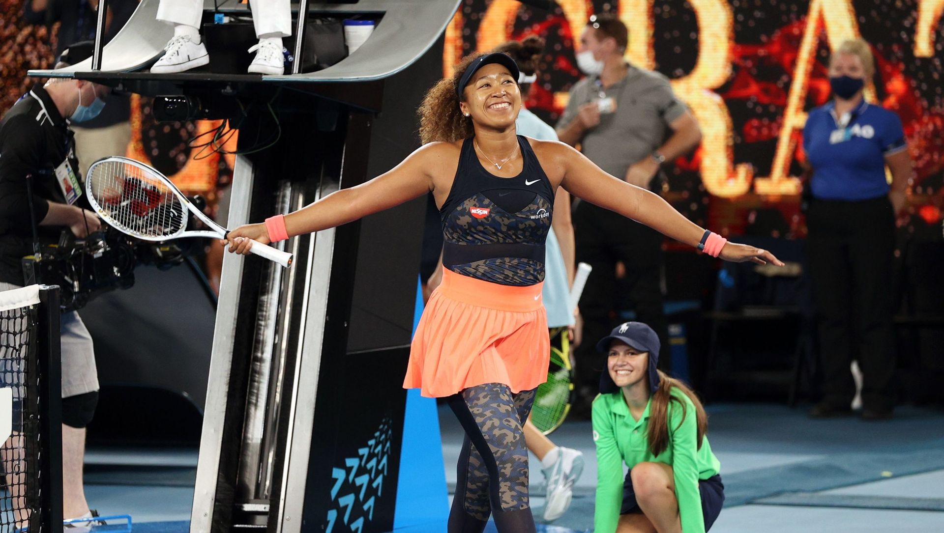 Tennis - Australian Open - Women's Singles Final - Melbourne Park, Melbourne, Australia, February 20, 2021 Japan's Naomi Osaka celebrates winning her final match against Jennifer Brady of the U.S. Tennis - Australian Open - Women's Singles Final - Melbourne Park, Melbourne, Australia, February 20, 2021 Japan's Naomi Osaka celebrates winning her final match against Jennifer Brady of the U.S. - Sputnik International, 1920, 31.05.2021