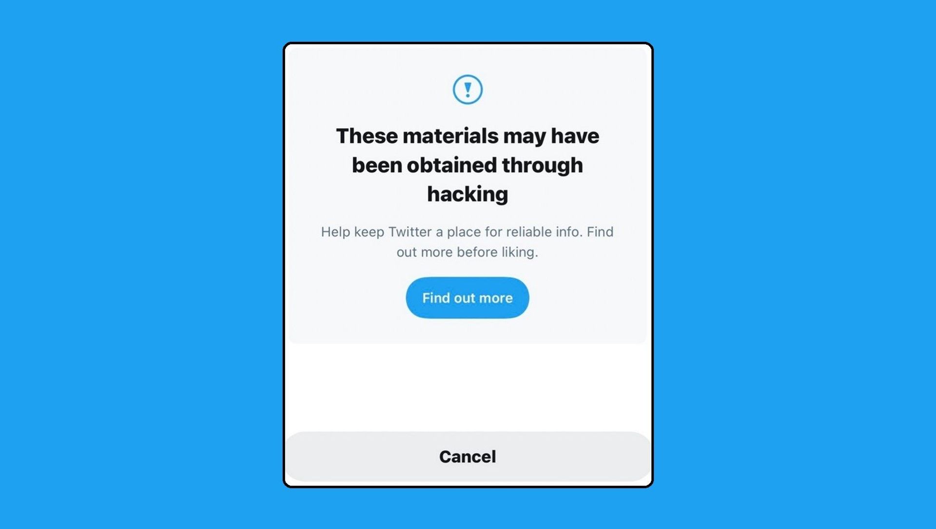 Twitter warning over allegedly hacked material Twitter warning over allegedly hacked material - Sputnik International, 1920, 24.02.2021