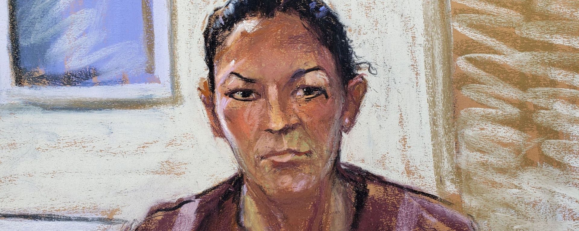 Ghislaine Maxwell appears via video link during her arraignment hearing where she was denied bail for her role aiding Jeffrey Epstein to recruit and eventually abuse of minor girls, in Manhattan Federal Court, in the Manhattan borough of New York City, New York, U.S. July 14, 2020 in this courtroom sketch - Sputnik International, 1920, 04.11.2021